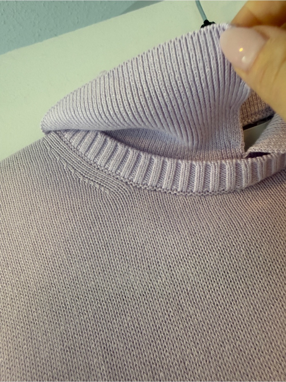 Banana Republic Lavender Cotton Silk Collared Sweater Size S - Picture 2 of 6